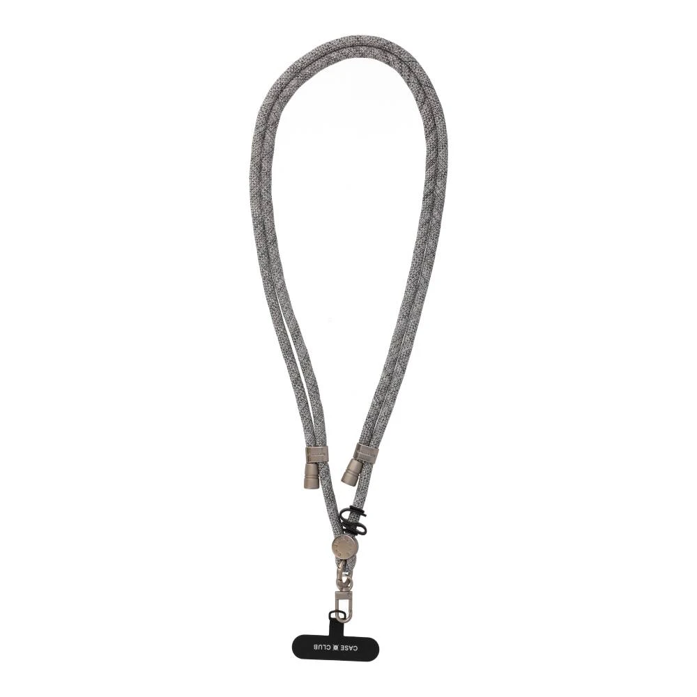 heather grey rope crossbody strap